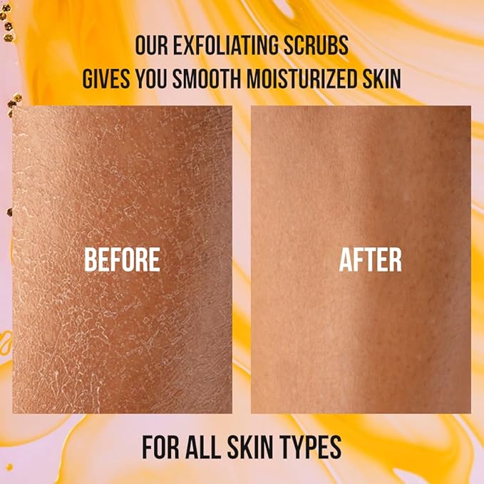 24K Gold Body Scrub, Natural Exfoliating Face Sugar Scrub - Image 5