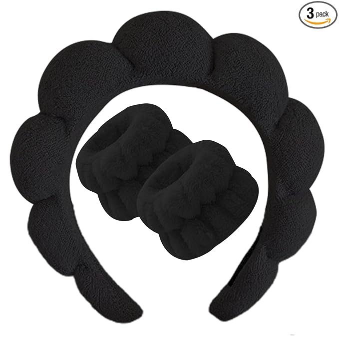 Beleki Spa Headband for Washing Face, Sponge Makeup Skincare Headband & by Beleki