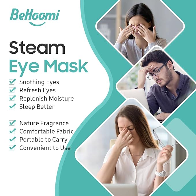 BeHoomi 20Packs Steam Eye Mask, Heated Eye Mask Warm Compress - Image 3