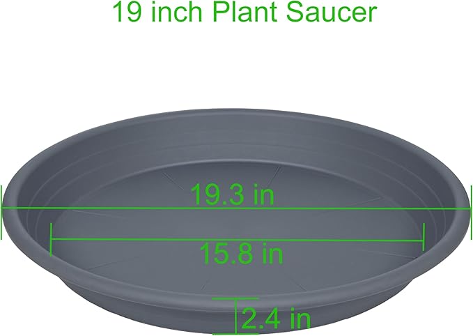 2 Pack of 19 inch Plant Saucer, Large Plant Tray, Heavy Sturdy Plant Drainage - Image 2