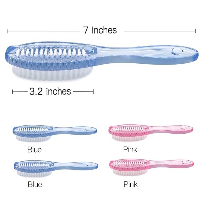 Handle Grip Nail Brush Two Sided Hand Fingernail Cleaning Brush Foot Scrub - Image 9