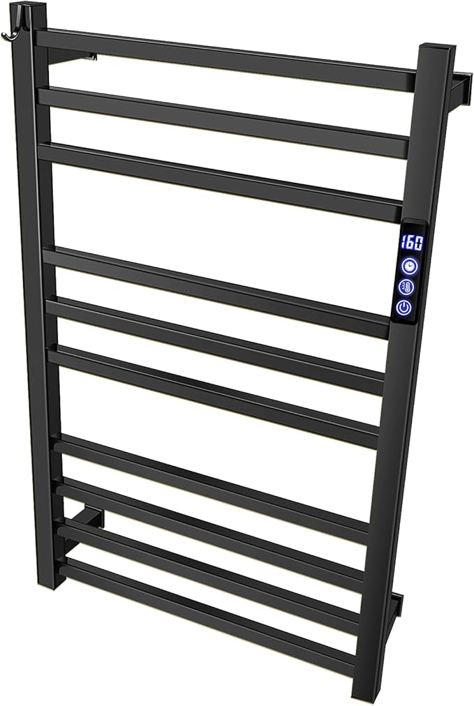 XBVV Black Towel Warmer Rack for Bathroom by XBVV