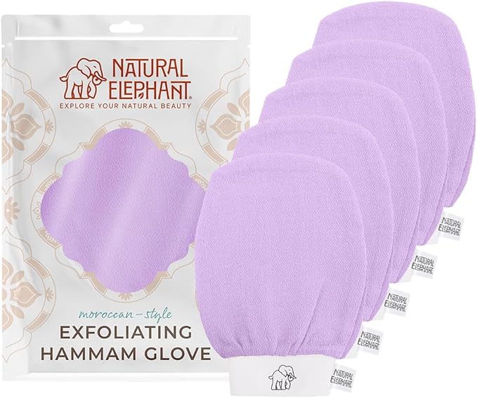 Natural Elephant Exfoliating Hammam Glove | Authentic Moroccan Kessa Body Scrub by NaturalElephant