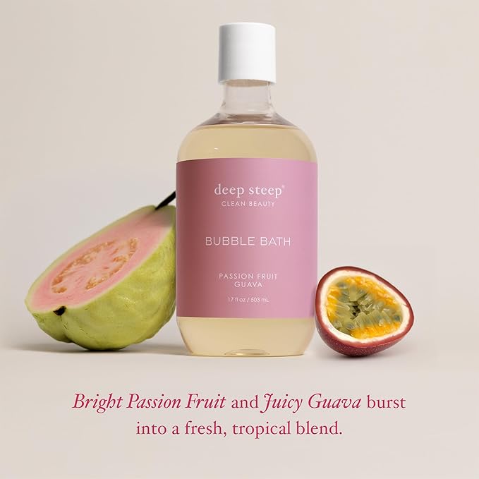 Deep Steep Bubble Bath, Passion Fruit Guava 17 oz – Hypoallergenic, Clinically - Image 4
