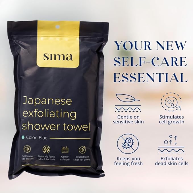Sima Brand Exfoliating Washcloth Face & Body Scrub Towel - Image 2