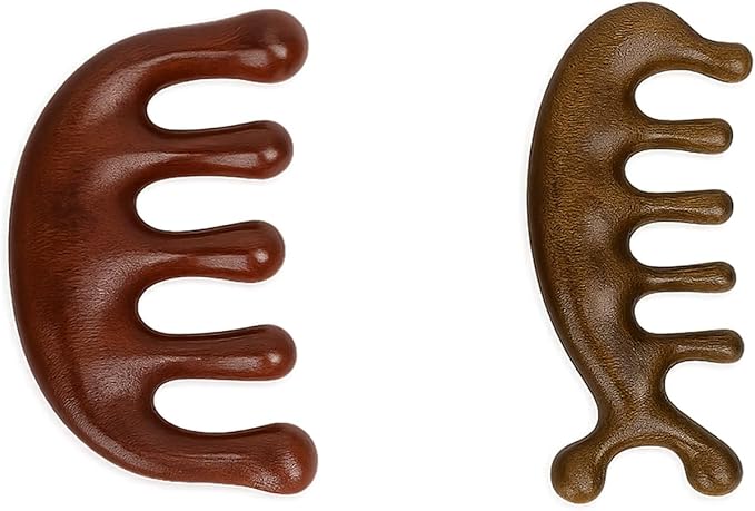 Natural Wooden Hair Growth Scalp Massager Comb, Wood Scalp Massager Tool by TCRAYCH