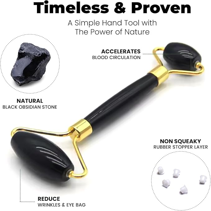 ROSELYNBOUTIQUE Gua Sha Facial Tools & Face Roller Original Face Massager - Image 3