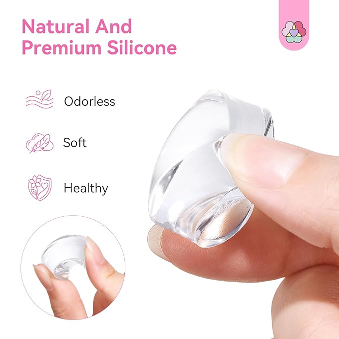 Saviland French Tip Nail Stamp: 4PCS Nail Art Stamper Kit Clear Silicone Nails - Image 3