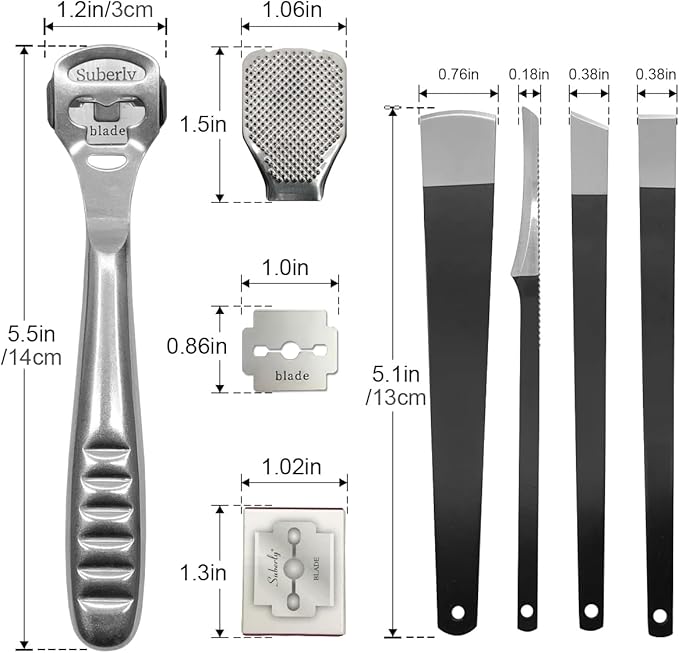 36 Pcs Callus Shaver for Feet Set, Professional Callus Remover for Feet Tools - Image 3