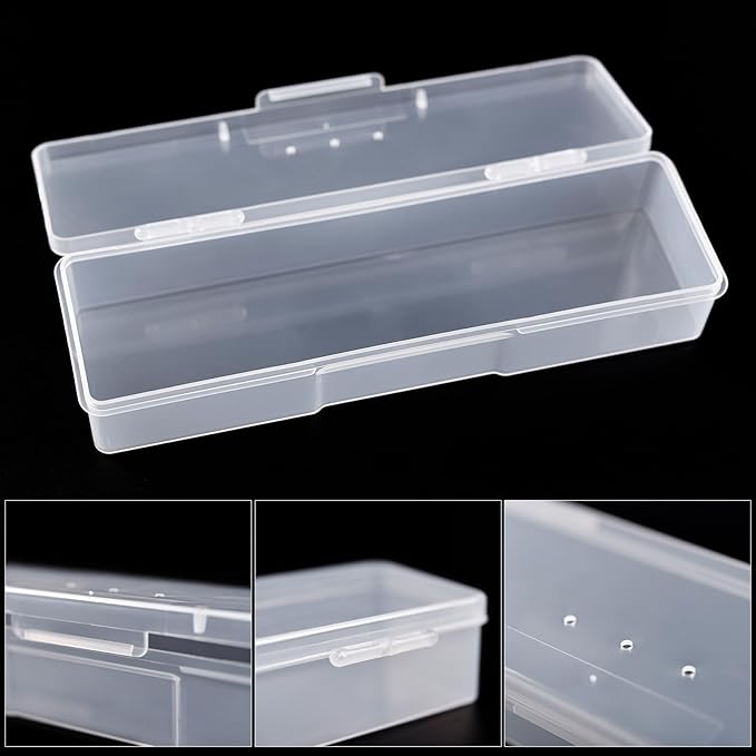 4Pcs Transparent Storage Boxes For Nail Tool Professional Pedicure Manicure - Image 4