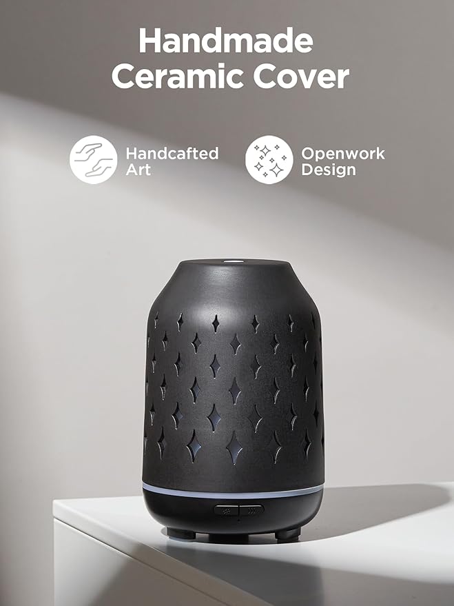 InnoGear Aromatherapy Diffuser, 150ml Ceramic Diffuser Ultrasonic Humidifier - Image 2
