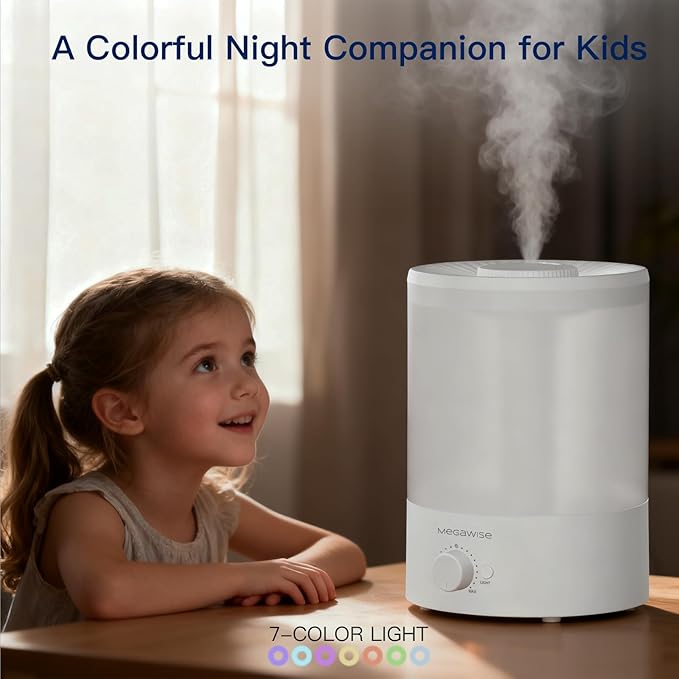 MEGAWISE 3.5L Cool Mist Humidifier – Ultra-Quiet Ultrasonic Vaporizer - Image 9