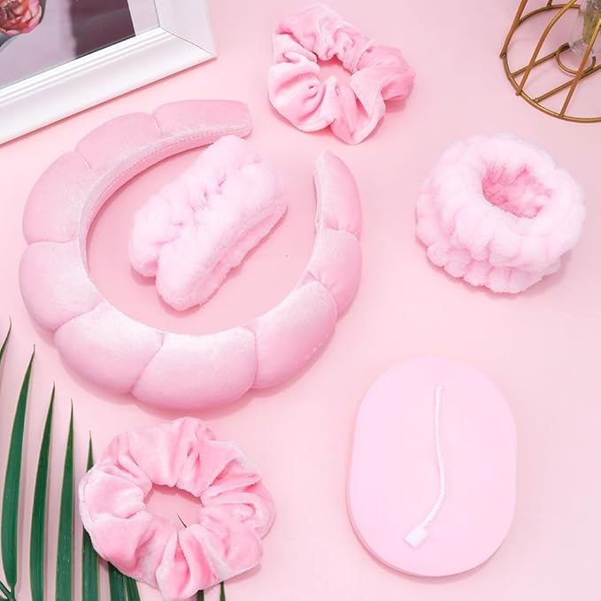 SPA Headbands for Washing Face Makeup Scrunchies Hair Tie Hair Band Women - Image 3