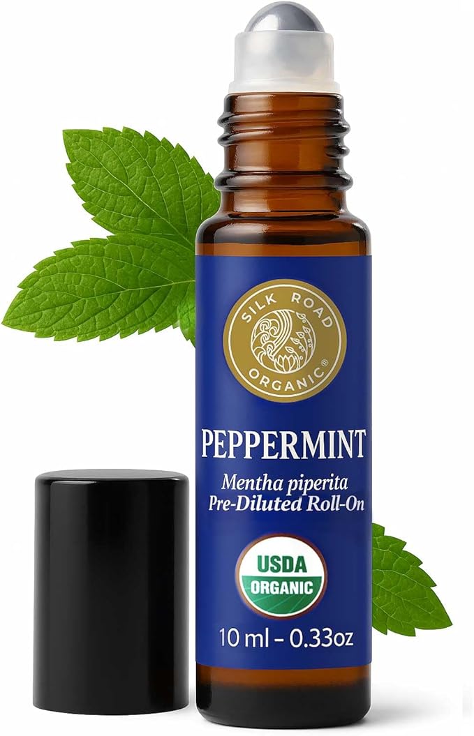 Silk Road Organic Peppermint Essential Oil Roll on by SILKROADORGANIC