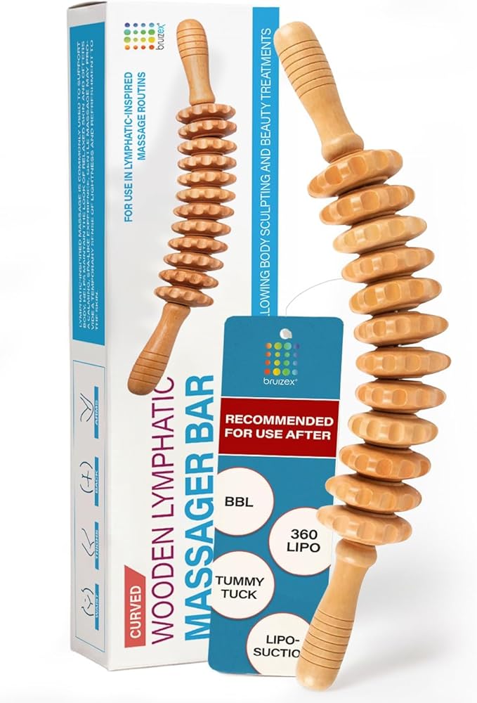 Bruizex Wood Therapy Massage Tool, Lymphatic Drainage Massage Roller Stick - Image 7