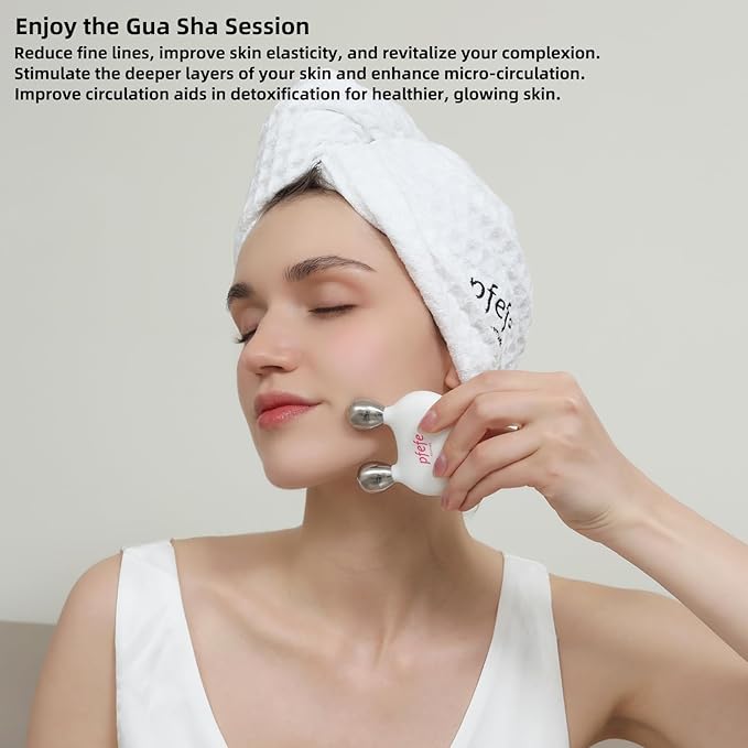 Stainless Steel Bunny Gua Sha & Face Roller, Cryo Rabbit Massager - Image 4