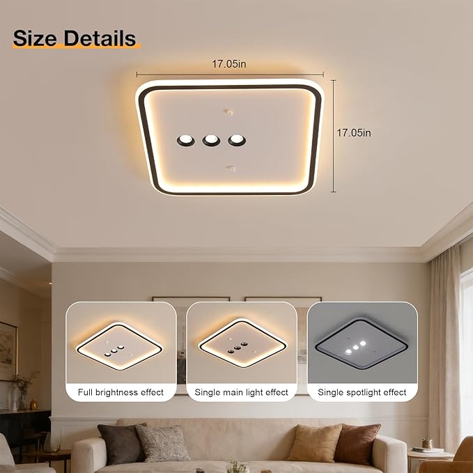 Shine LUEST Square Diamond LED Ceiling Light - Image 5