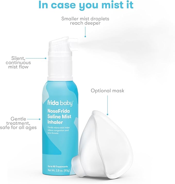 Frida Baby NoseFrida Saline Mist Nasal Inhaler, Decongestant Spray - Image 5
