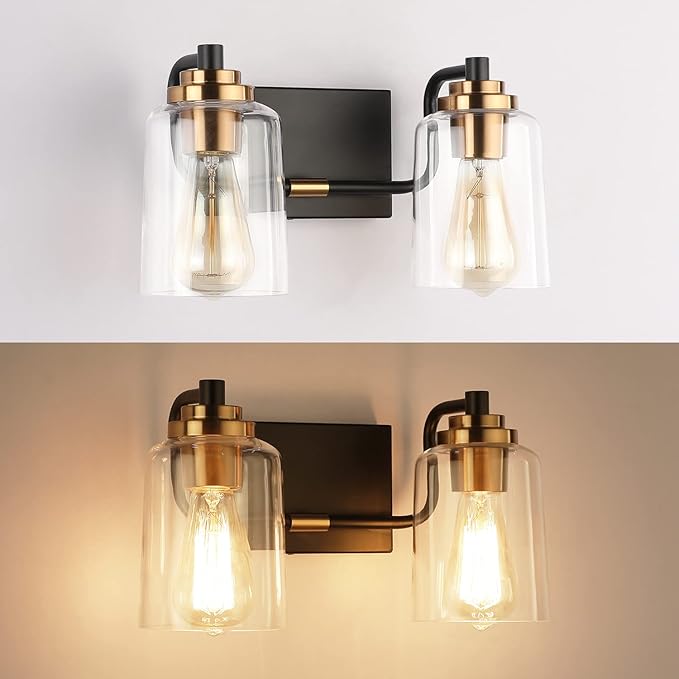 SOLFART Vintage Bathroom Vanity Light Black Bathroom Light fixtures Over Mirror - Image 5