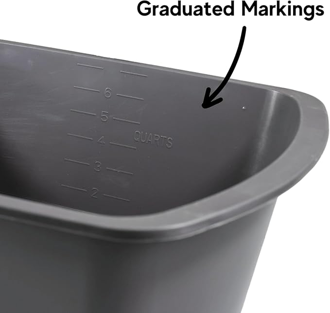 Vakly Wash Basins – Rectangular Plastic 7-Quart Graduated Hospital Soaking Tub - Image 7