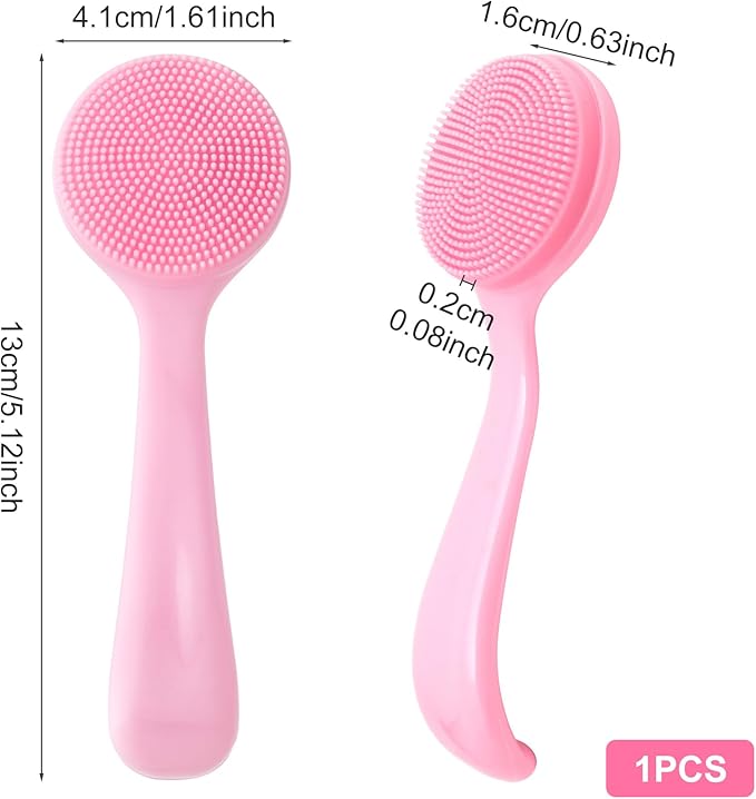 HINZIC Silicone Manual Facial Cleansing Brush, Skin Friendly Waterproof Face - Image 2