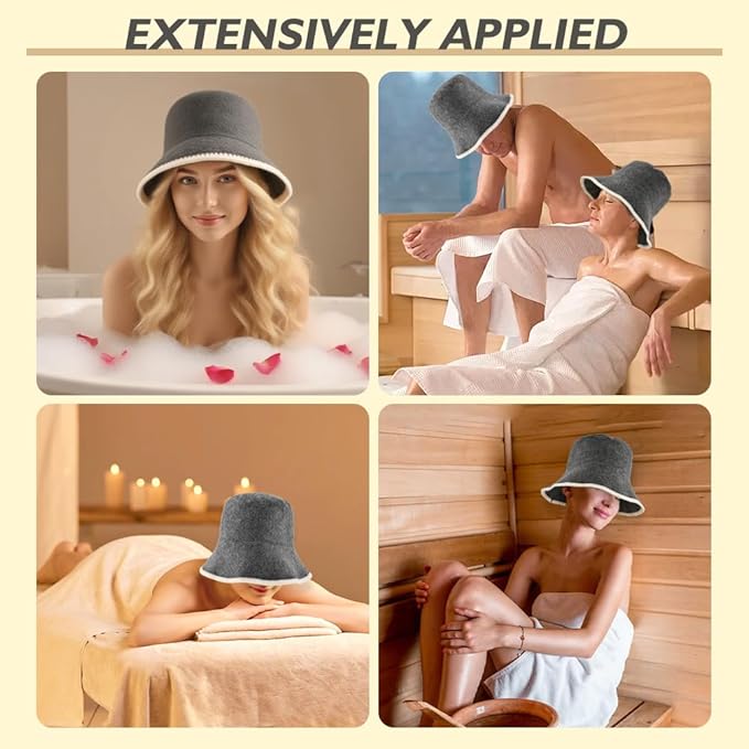 Wool Sauna Hat, Comfortable Soft Felt Wool Cap, Breathable Russian Banya Cap - Image 7