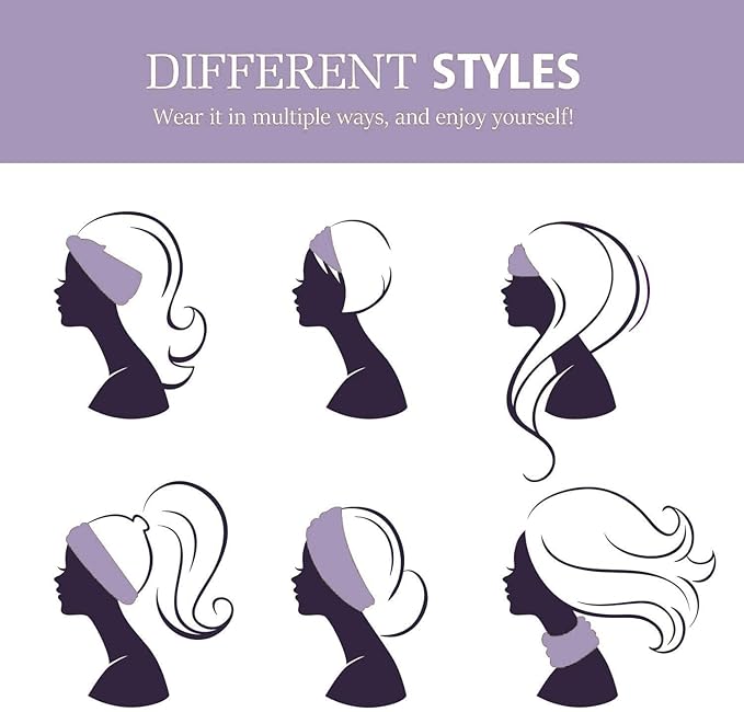 GiLi 2 Pack Wide Headbands for Women Boho Knotted Non Slip Fashion Hair Bands - Image 6