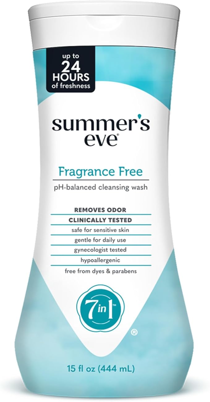 Summer's Eve Fragrance Free All-Over Feminine Wash, Gentle pH-Balanced Body Wash by SummersEve