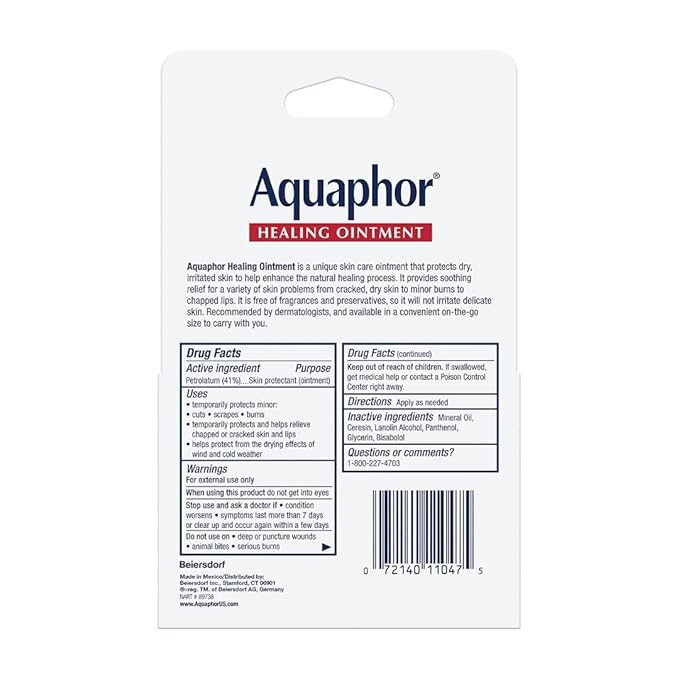 Aquaphor Healing Ointment Advanced Therapy Skin Protectant, Travel Size Body - Image 2