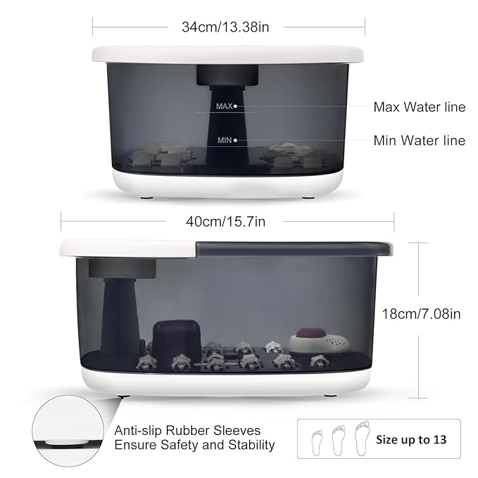 Foot Spa Bath Massager with Heat Bubbles and Vibration Massage and Jets - Image 7