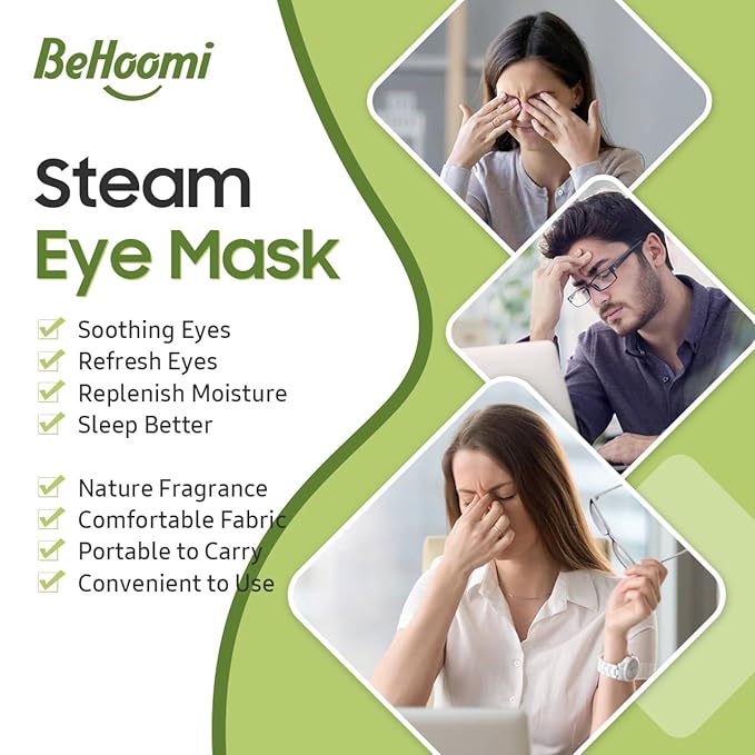 BeHoomi 30Packs Steam Eye Mask, Heated Eye Mask Warm Compress - Image 3