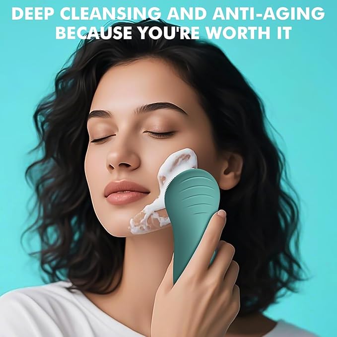 LZP Face Scrubber Facial Cleansing Brush Silicone Face Scrubber Exfoliator - Image 7