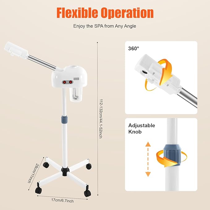 800W Professional Facial Steamer, Face Steamer - Image 3