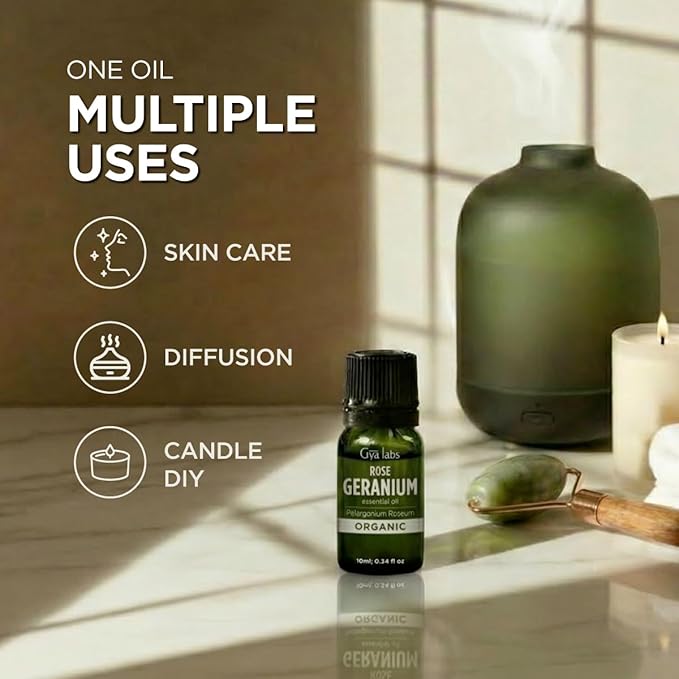 Gya Labs Organic Rose Geranium Essential Oil - Image 7