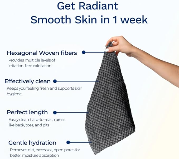 Sima Brand Exfoliating Washcloth Face & Body Scrub Towel - Image 5