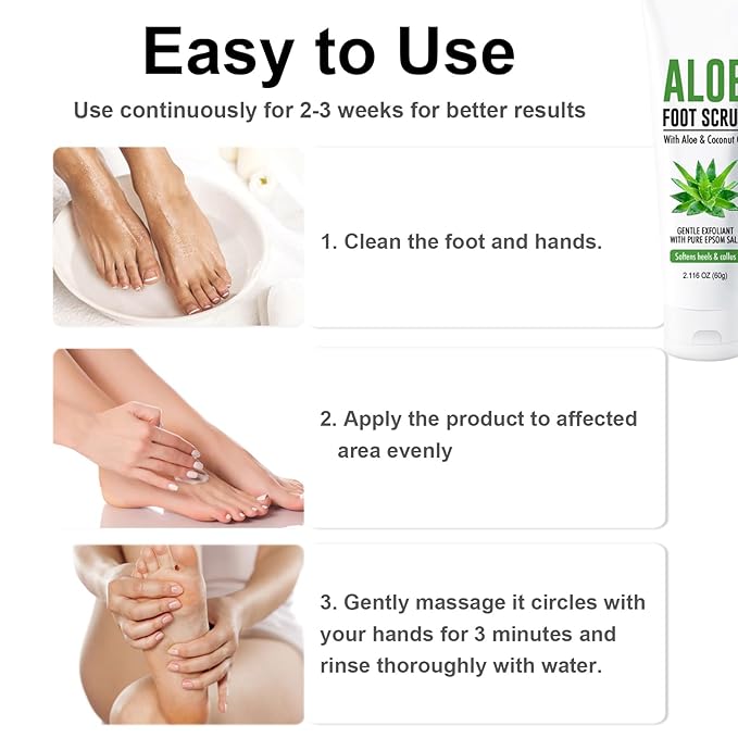 Aloe Vera & Coconut Oil Foot Scrub - Image 4