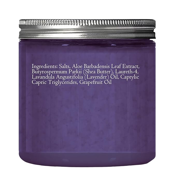 Lavender Salt Scrub 10 oz – Natural Exfoliating Body Scrub - Image 5