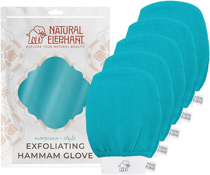 Natural Elephant Exfoliating Hammam Glove | Authentic Moroccan Kessa Body Scrub by NaturalElephant