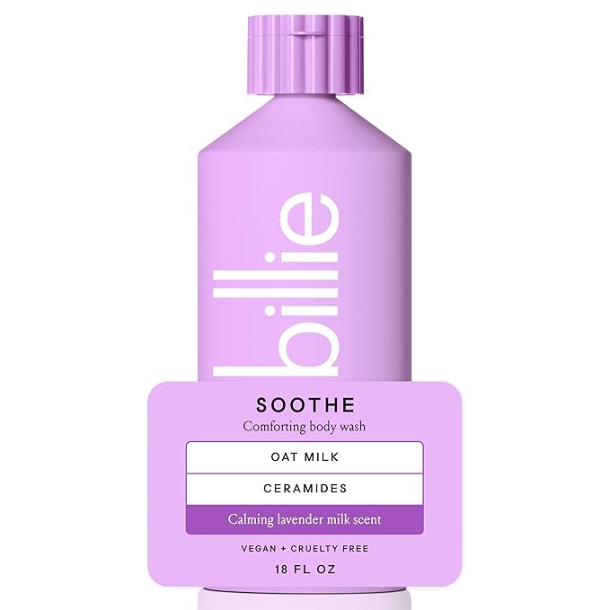 Billie Soothe Comforting Womens Body Wash, 18 fl oz, Calming Lavender Milk Scent by TheAward-WinningRazor
