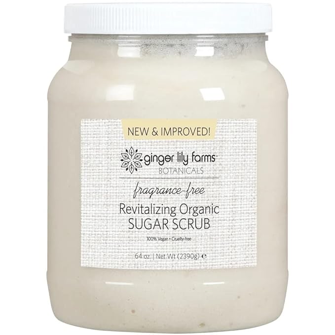 Ginger Lily Farms Botanicals Revitalizing Organic Sugar Scrub, All-Natural Skin by GingerLilyFarms