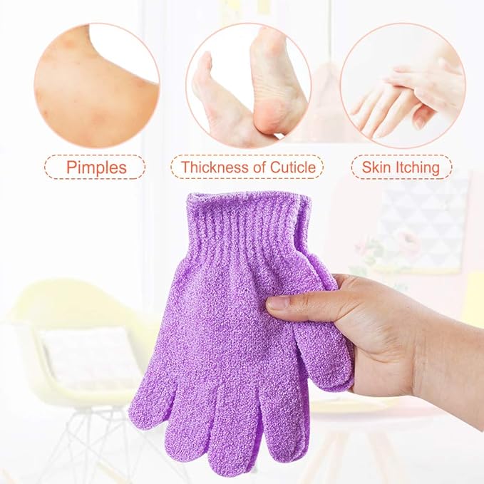 16 pcs Exfoliating Shower Gloves, Double Sided Exfoliating Bath Gloves Deep - Image 4