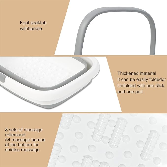 Foldable Foot Bath Basin, Collapsible Foot Soak Tub, Foot Tub - Image 3