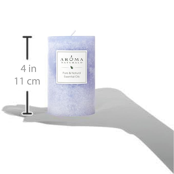 Aroma Naturals Essential Oil Tranquility Pillar Candle, 2.5" x 4", 11 Ounce - Image 5