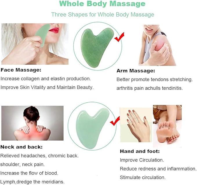 Ditind Gua Sha, Jade Stone Gua Sha Massage Tool, Guasha Tool - Image 6