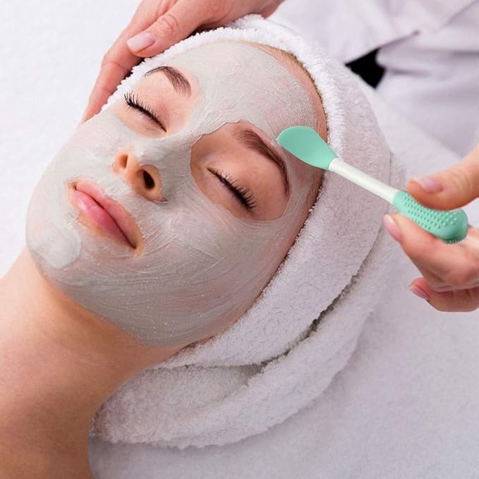 Silicone Brushes, Double-Ended Silicone Face Mask Brush, Facial Cleansing Brush - Image 6