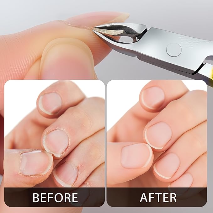 Fine Edge Cuticle Trimmer & Nippers, Silicone Handle Nail Tools - Image 3
