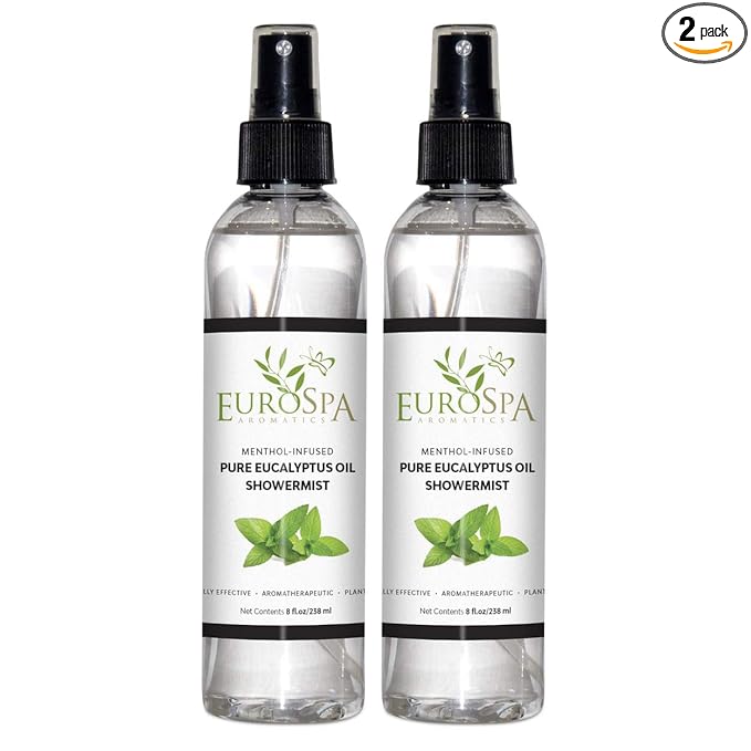 EuroSpa Aromatics Pure Eucalyptus Oil ShowerMist and Steam Room Spray, by EuroSpa+Aromatics