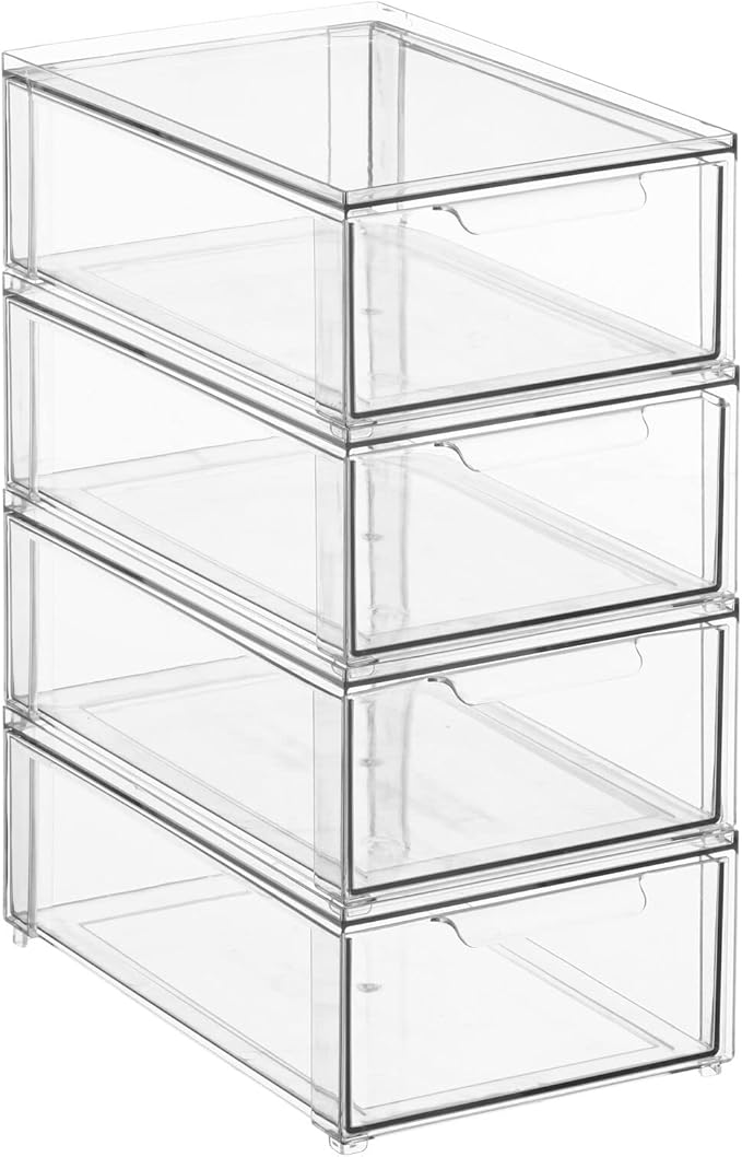 mDesign Plastic Stackable Bathroom Storage Organizer Bin - Image 9