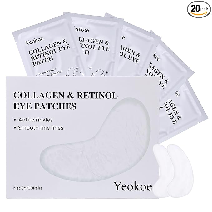 Yeokoe Under Eye Patches for Dark Circles, Puffy Eyes, 20 Pairs Face Masks by YEOKOE