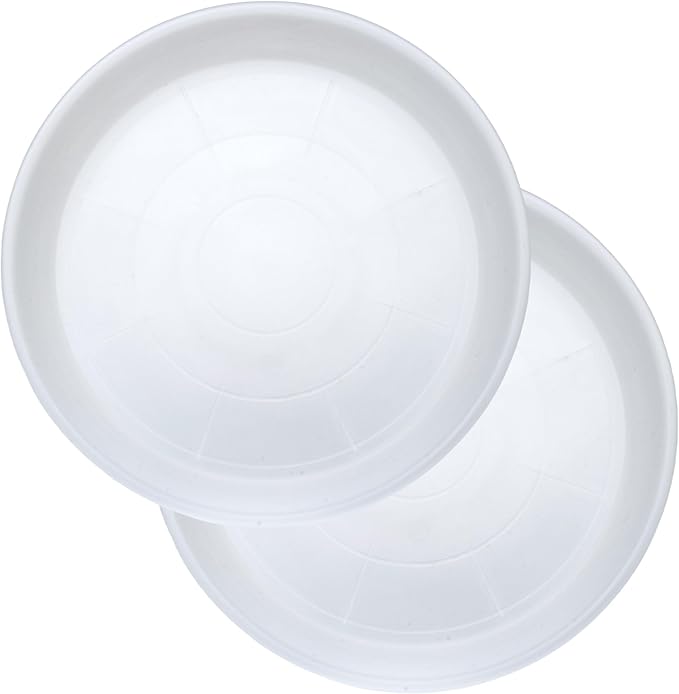 2 Pack of Clear Plant Saucer 12 inch, Heavy Duty Plant Trays by Unknown